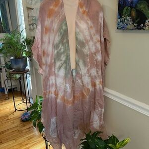 NWT Mia & Tess Tie-Dye Kimono Cover Up